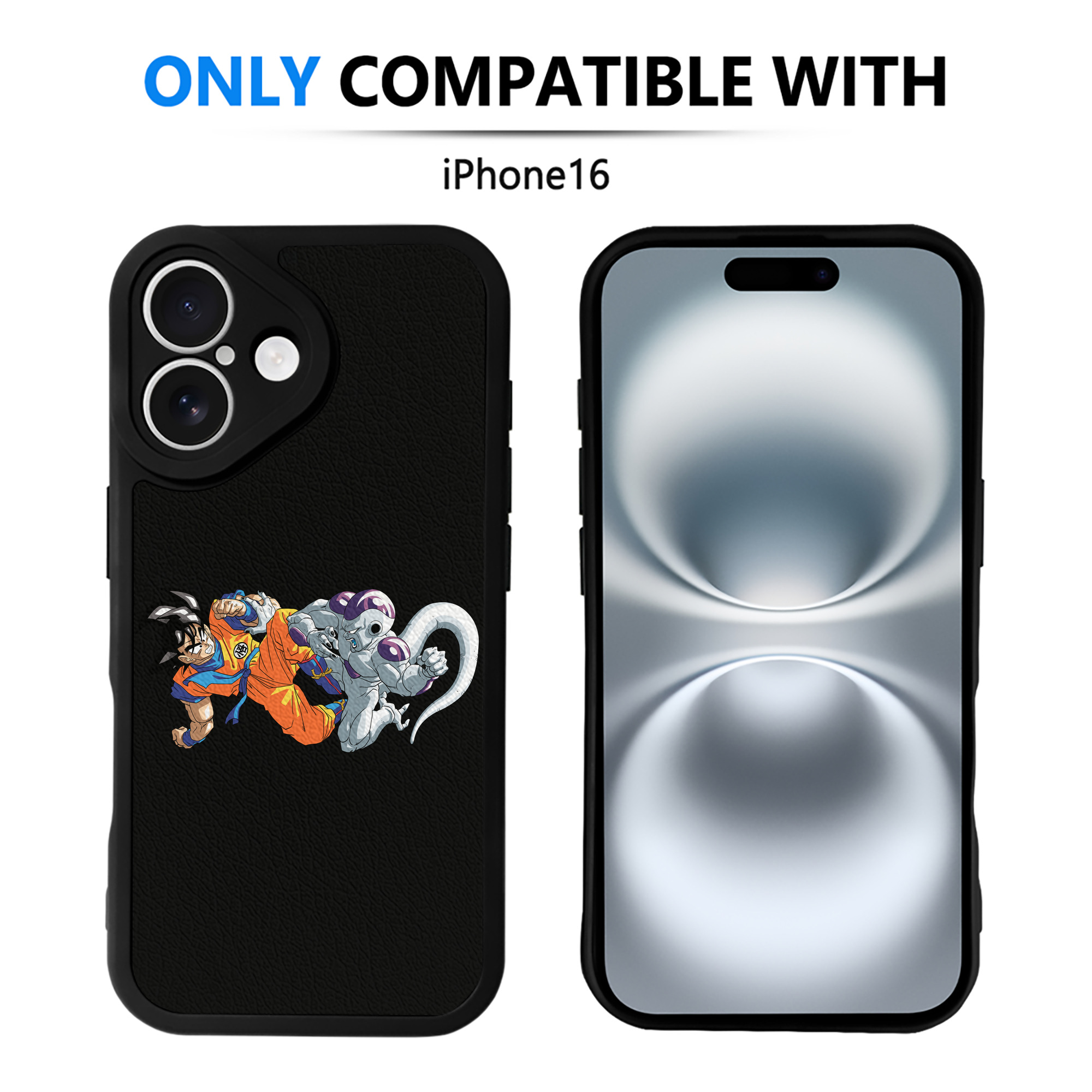 （画像用） ドラゴンボール 孫悟空（そん ごくう）Son Goku カカロット DRAGON BALL Kakarotto 【iPhone 16シリーズ対応】シリコンスマホケース（レザー調） 材質：シリコン
